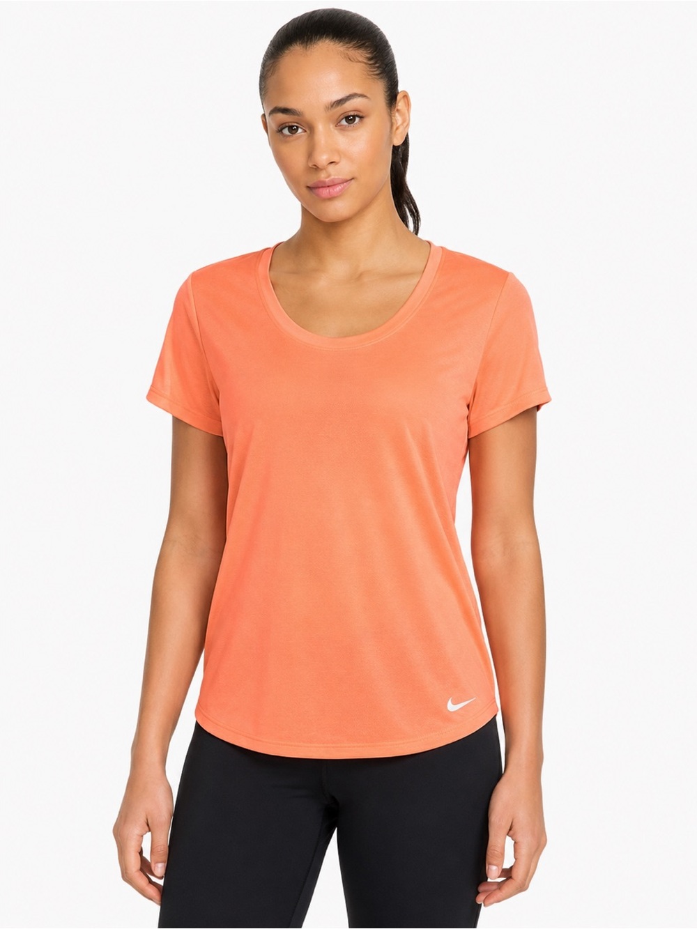 Nike Women’s Coral-Orange Short Sleeve Athletic Tee